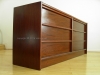 2pc Danish Modern Rosewood Bedroom Suite Gentleman's Chest and Dresser