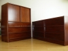 2pc Danish Modern Rosewood Bedroom Suite Gentleman's Chest and Dresser