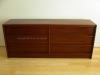 2pc Danish Modern Rosewood Bedroom Suite Gentleman's Chest and Dresser