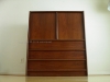2pc Danish Modern Rosewood Bedroom Suite Gentleman's Chest and Dresser