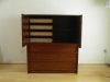 2pc Danish Modern Rosewood Bedroom Suite Gentleman's Chest and Dresser