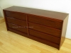 2pc Danish Modern Rosewood Bedroom Suite Gentleman's Chest and Dresser