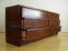2pc Danish Modern Rosewood Bedroom Suite Gentleman's Chest and Dresser