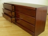 2pc Danish Modern Rosewood Bedroom Suite Gentleman's Chest and Dresser