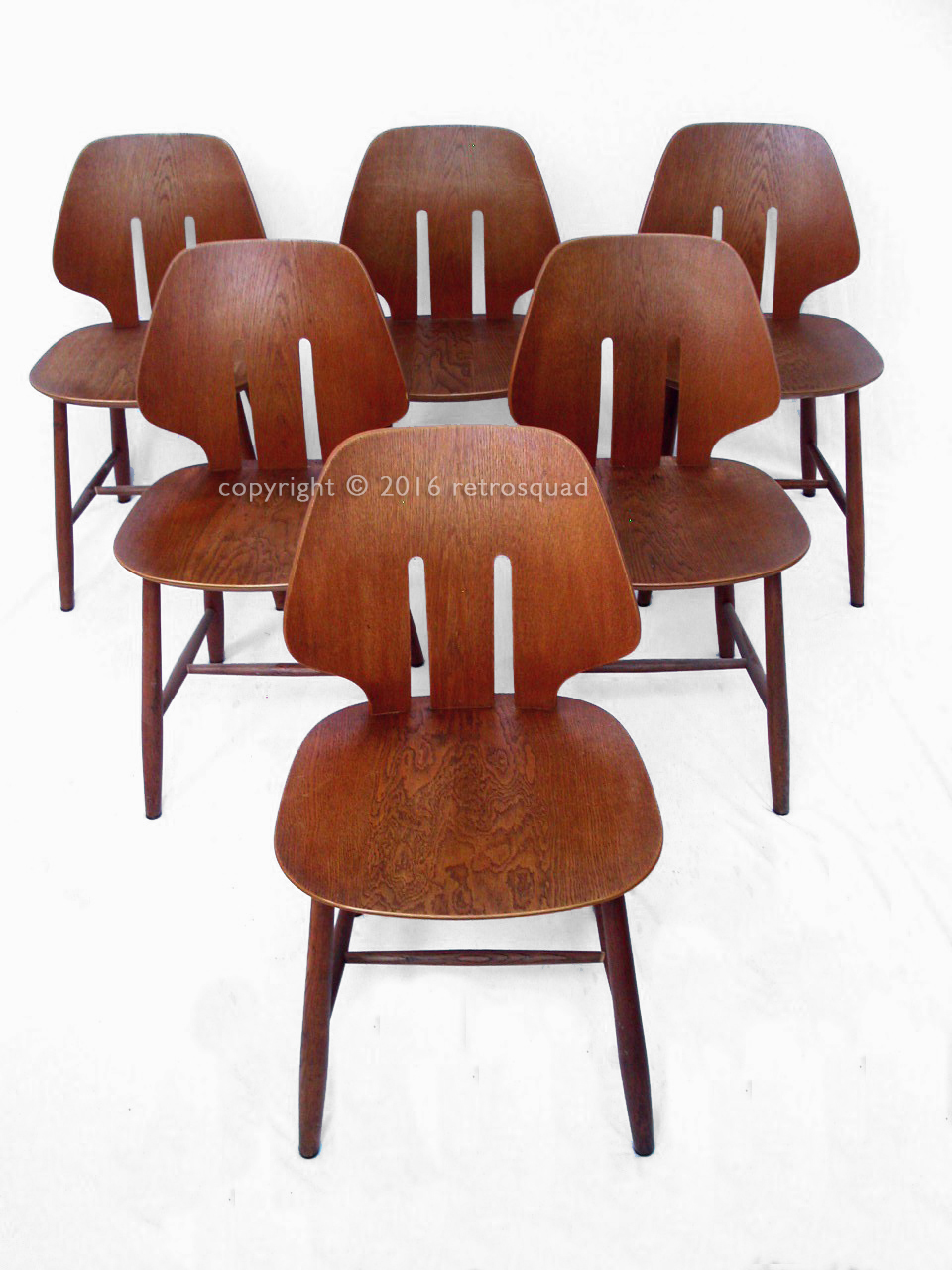 6 Modern Dining Chairs By Ejvind A. Johanss For FDB Mobler Vintage 1960 04