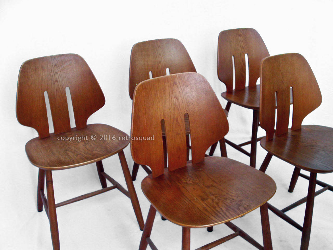 6 Modern Dining Chairs By Ejvind A. Johanss For FDB Mobler Vintage 1960 05