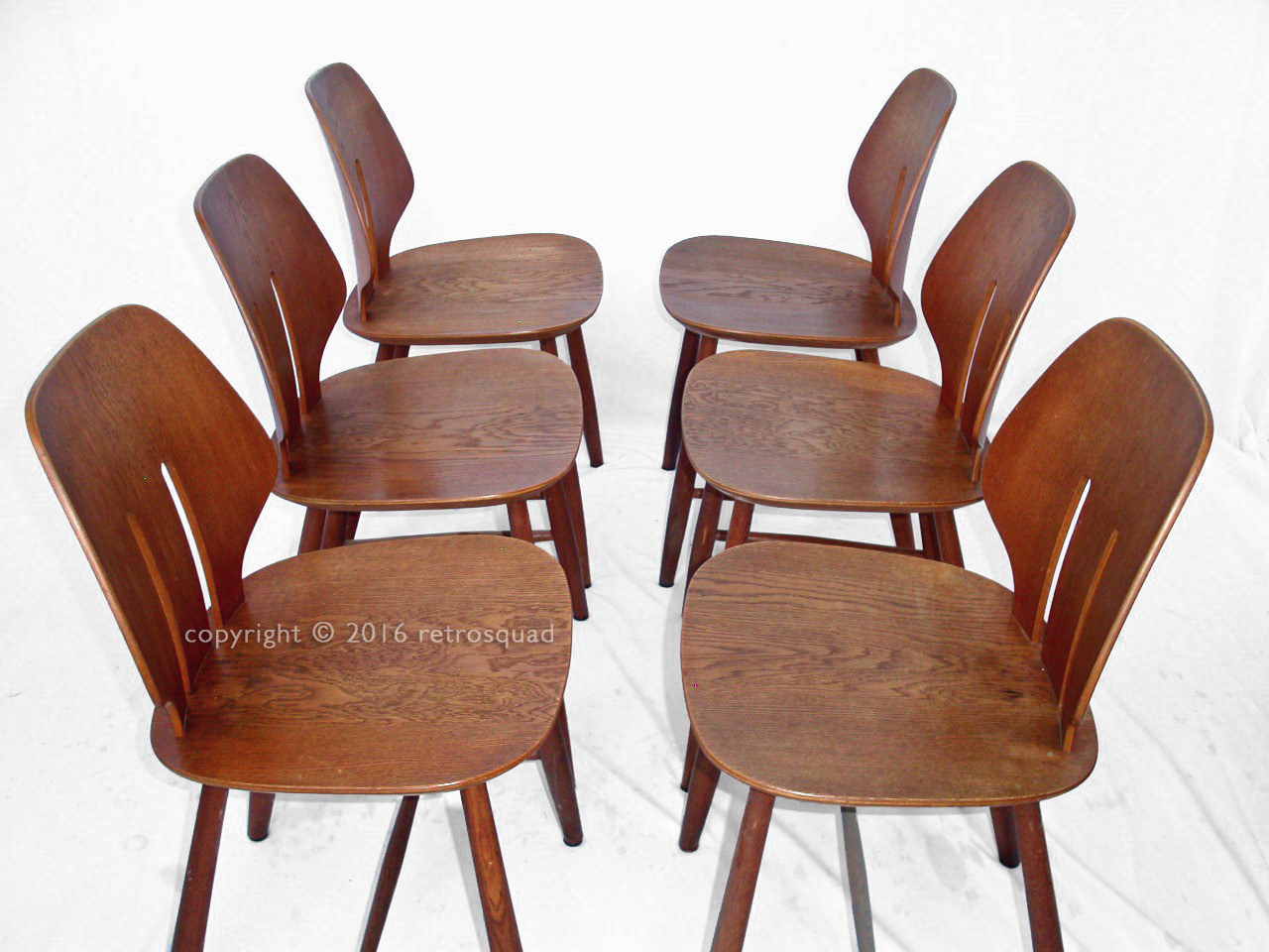 6 Modern Dining Chairs By Ejvind A. Johanss For FDB Mobler Vintage 1960 06